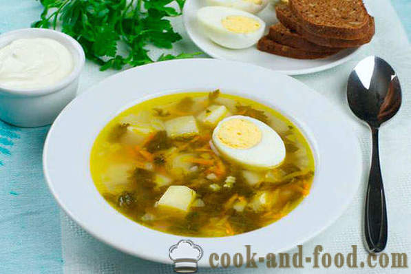 Rūgštynių sriuba su kiaušinių receptas su nuotrauka