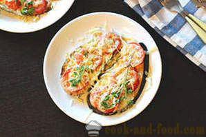 Keptas baklažanas su pomidorais ir sūriu