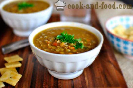 Pašildyti lęšių sriuba su daržovėmis