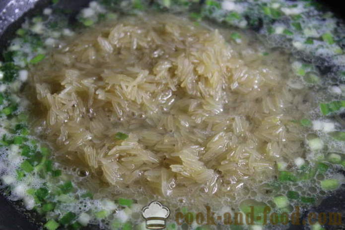Skanus trapus ryžių garnyras su grietine ir žolelėmis - kaip virėjas skanus garnyras ryžiai, žingsnis po žingsnio receptas nuotraukomis