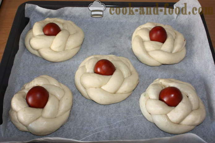 Skanus bandelės su kiaušinių Velykų - Kaip padaryti, kad skanus Velykų sausainiai, žingsnis po žingsnio receptas nuotraukomis