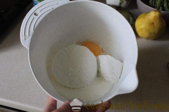 Vaniliniai pyragas su kriaušėmis ir sūriu į formas - Kaip iškepti tortą pagaminti iš varškės ir kriaušių namuose, žingsnis po žingsnio receptas nuotraukomis