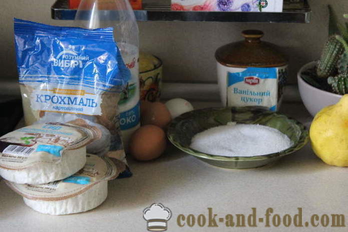 Vaniliniai pyragas su kriaušėmis ir sūriu į formas - Kaip iškepti tortą pagaminti iš varškės ir kriaušių namuose, žingsnis po žingsnio receptas nuotraukomis