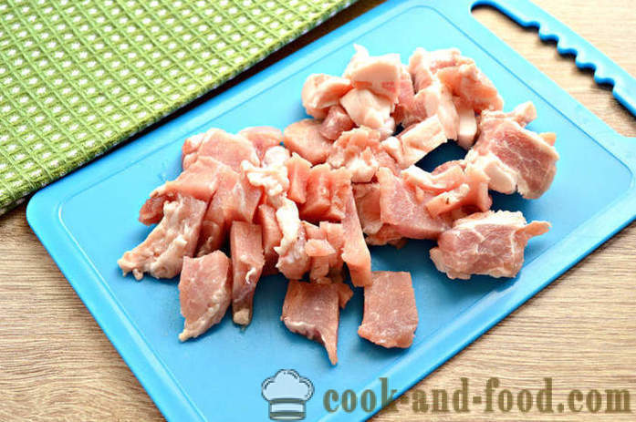 Skanus kiaulienos padažas su miltais - kaip virėjas mėsos padažas kiauliena su grikių, žingsnis po žingsnio receptas nuotraukomis