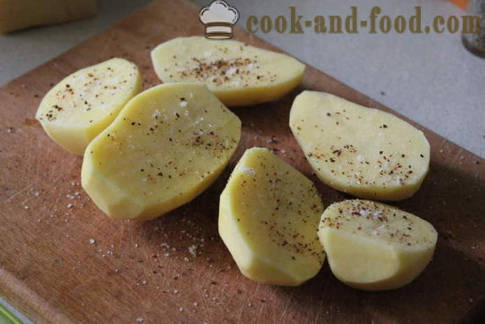 Keptos bulvės su sūriu - kaip skaniai virti bulves orkaitėje, su po žingsnio receptas nuotraukomis žingsnio