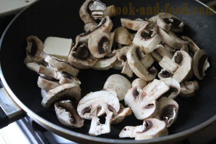 Kiaulienos kukuliai su grybų ir grietinėlės padažu - Kaip paruošti mėsos kamuoliukus maltą mėsą ir grybus, žingsnis po žingsnio receptas nuotraukomis