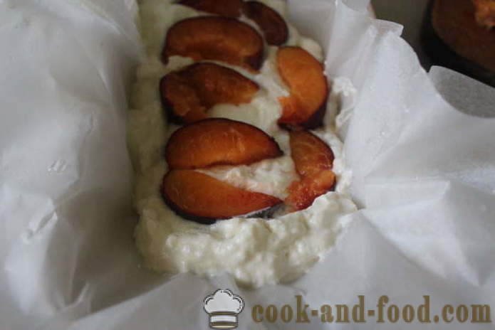 Varškės su persikais - Kaip iškepti tortą su varške ir persikų, kurių po žingsnio receptas nuotraukomis žingsnio