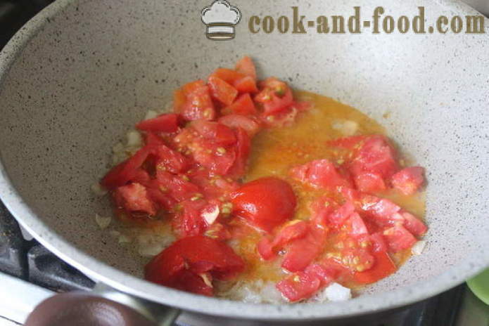 Italų makaronai su pomidorų ir žuvies - kaip virėjas makaronai su žuvies ir pomidorų, žingsnis po žingsnio receptas nuotraukomis