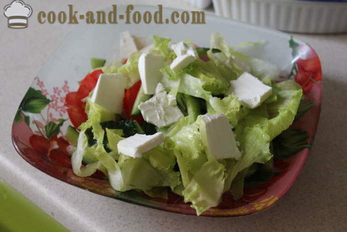 Daržovių salotos su feta - Kaip parengti salotos su fetos sūriu ir daržovėmis, su po žingsnio receptas nuotraukomis žingsnio