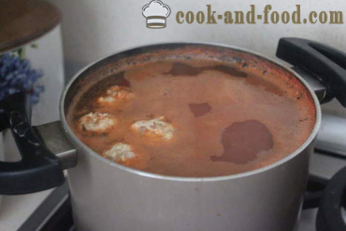 Paprasta raudona lęšių sriuba su mėsos ir pomidorų - kaip virėjas sriuba raudonųjų lęšių, su po žingsnio receptas nuotraukomis žingsnio