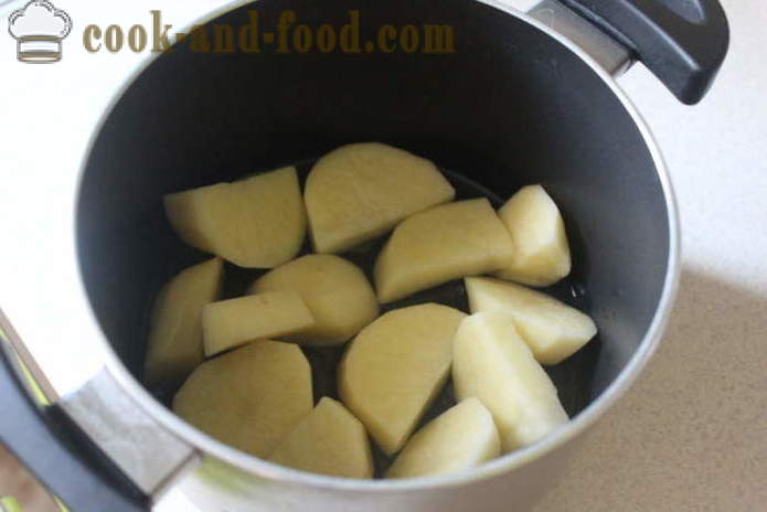 Skanus bulvės su česnakais ir šonine - kaip virėjas skanus šviežių bulvių, žingsnis po žingsnio receptas nuotraukomis