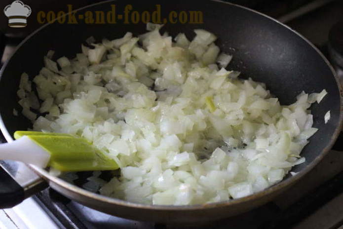 Sluoksniuotas salotos su kepenų - Kaip padaryti, kad salotos iš sluoksnių kepenų, žingsnis po žingsnio receptas nuotraukomis
