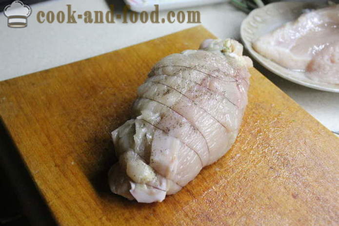 Naminis vištienos vyniotinis, įdarytas špinatais - kaip padaryti bandeles vištienos krūtinėlė orkaitėje, su po žingsnio receptas nuotraukomis žingsnio
