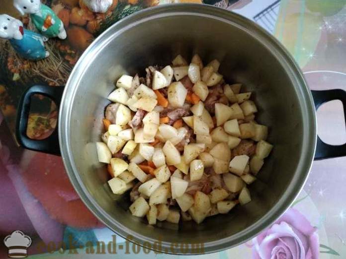 Jautienos troškinys su bulvių ir cukinijų - kaip virėjas skanus daržovių troškinys su cukinija, žingsnis po žingsnio receptas nuotraukomis