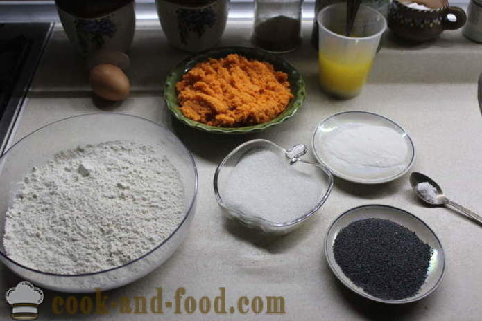Paprasta pyragas su morkomis ir aguonomis - Kaip iškepti morkų pyragą orkaitėje, su po žingsnio receptas nuotraukomis žingsnio