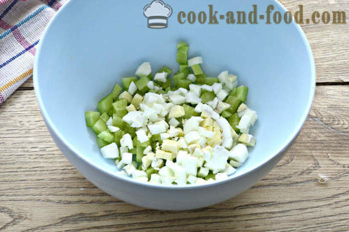Salotos su konservuotų pupelių ir krekerių - Kaip Padaryti pupelių salotos su skrebučiais, žingsnis po žingsnio receptas nuotraukomis