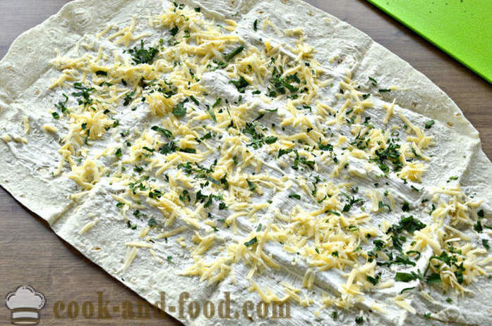 Vokai pita su sūriu ir žolelėmis - Kaip Padaryti vokus iš Lavašas su sūriu, žingsnis po žingsnio receptas nuotraukomis
