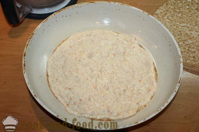 Sūrio pyragas plonos pita su vištienos krūtinėlė - Kaip padaryti tortą iš Lavašas su įdaru orkaitėje, su po žingsnio receptas nuotraukomis žingsnio