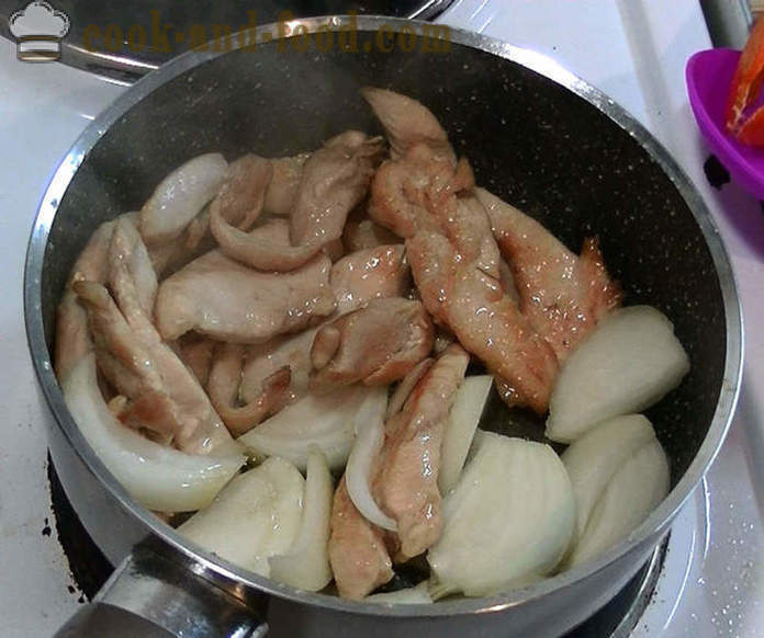 Vištienos krūtinėlė Kinijos sojos padažu - kaip virėjas vištienos Kinijos padažu, žingsnis po žingsnio receptas nuotraukomis