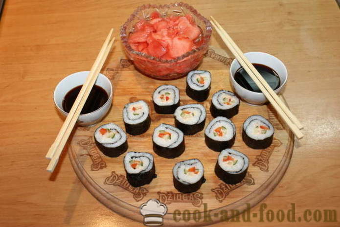 Skanus ir paprastas užpilai suši - kaip padaryti, kad suši namuose, žingsnis po žingsnio receptas nuotraukomis