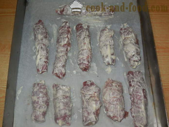 Mėsos pirštai įdaryti orkaitėje - Kaip Padaryti mėsos kiaulienos pirštus, žingsnis po žingsnio receptas nuotraukomis