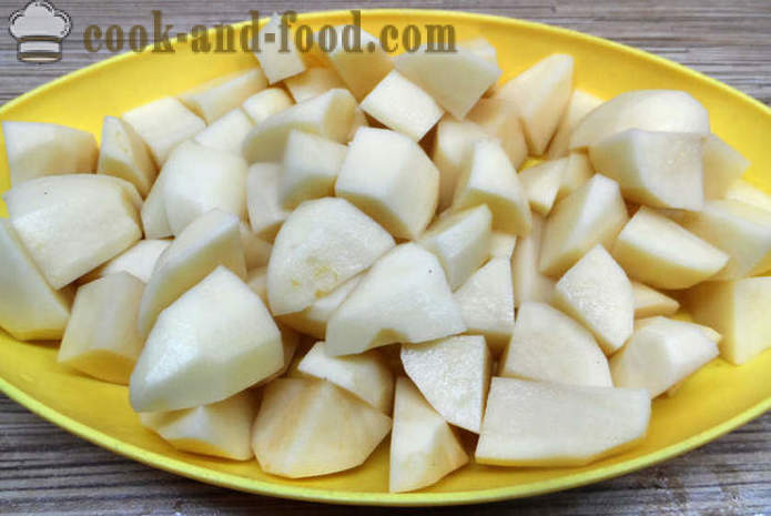Skanus kepsnys su bulvėmis orkaitėje - Kaip virėjas kepsnys su bulvių, mėsos ir grybų, žingsnis po žingsnio receptas nuotraukomis
