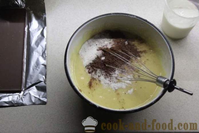Spanguolių bandelės su šokoladu ant kefyro - kaip virėjas pyragai su šokoladu ir spanguolėmis, su žingsnis po žingsnio receptas nuotraukomis