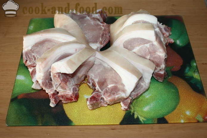 Keptos kiaulienos šonkauliukai su bulvėmis orkaitėje - kaip keptos bulvės su šonine, žingsnis po žingsnio receptas nuotraukomis