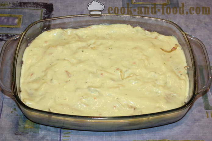 Lazanija su vištiena ir sūrio padažu ir pieno - kaip virėjas lasagna namuose orkaitėje, su po žingsnio receptas nuotraukomis žingsnio