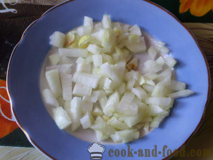 Baklažanų salotos su svogūnais ir majonezu - kaip mailius baklažanų su majonezu, žingsnis po žingsnio receptas nuotraukomis