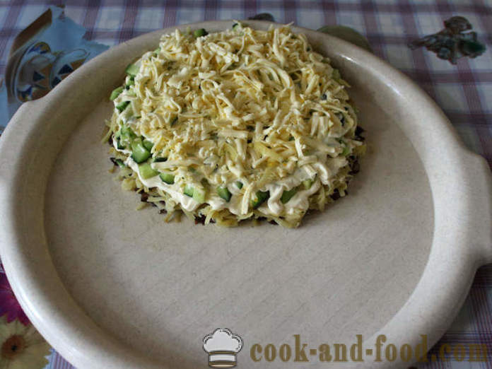 Paprasta grybų salotos su grybais ir sūriu - Kaip paruošti salotas su grybais, žingsnis po žingsnio receptas nuotraukomis