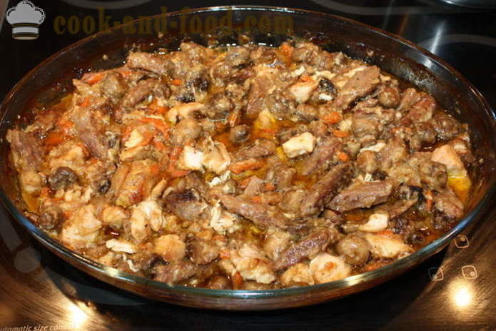 Paprastas receptas bandelės orkaitėje - kaip virėjas spurgos orkaitėje su grybais ir mėsa, su po žingsnio receptas nuotraukomis žingsnio