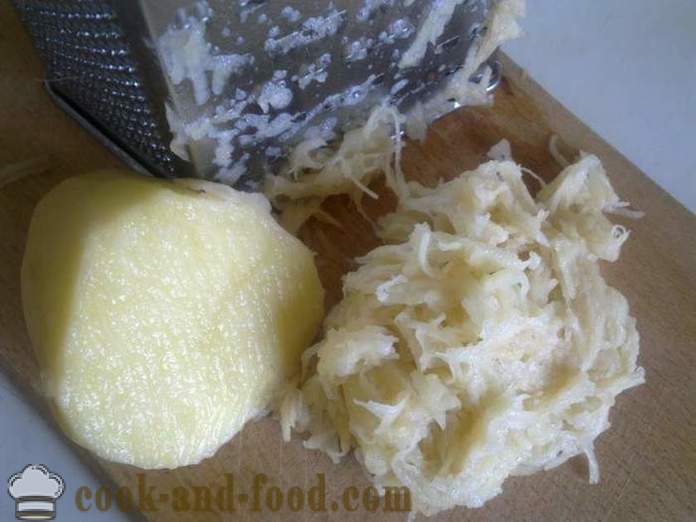 Puodai ir tarkuotų bulvių su sūriu ir česnaku - kaip virėjas skanus troškinys su bulvėmis orkaitėje, su po žingsnio receptas nuotraukomis žingsnio