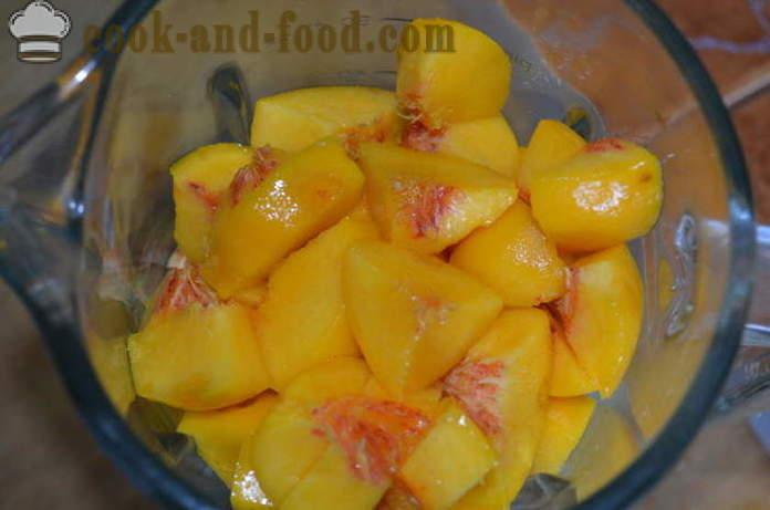 Ledai šerbetas melionas, persikas ir bananų - kaip padaryti namuose šerbetas, žingsnis po žingsnio receptas nuotraukomis