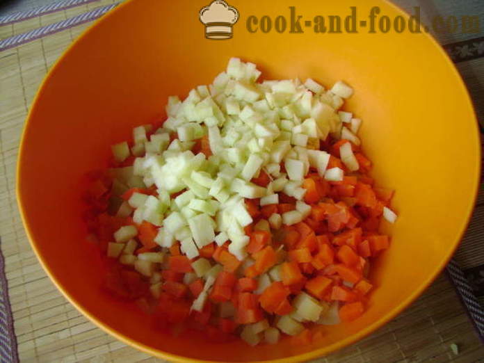 Prancūzų salotos be mėsos ir dešros - Kaip parengti salotos su obuoliais, su po žingsnio receptas nuotraukomis žingsnio