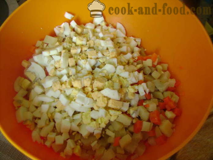 Prancūzų salotos be mėsos ir dešros - Kaip parengti salotos su obuoliais, su po žingsnio receptas nuotraukomis žingsnio