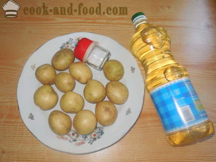 Traškučiai iš bulvių keptuvėje - Kaip Padaryti bulvių traškučiai iš namų, žingsnis po žingsnio receptas nuotraukomis