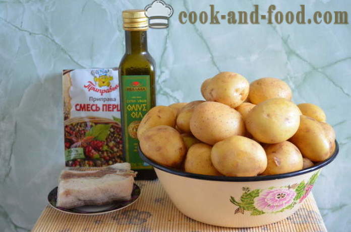 Bulvės keptos į rankovę - kaip keptos bulvės į skylę orkaitėje, žingsnis po žingsnio receptas nuotraukomis