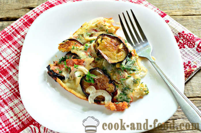 Omletas su baklažanais ir pomidorais - Kaip paruošti kepti baklažanai su kiaušiniais ir pomidorais, žingsnis po žingsnio receptas nuotraukomis