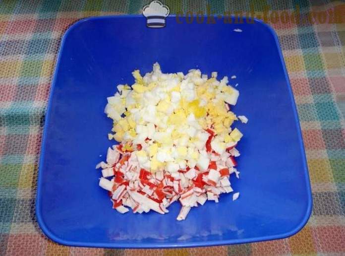Pita su krabų lazdelėmis su kiaušiniu ir majonezu - Kaip Padaryti krabų ritinio Lavašas, žingsnis po žingsnio receptas nuotraukomis