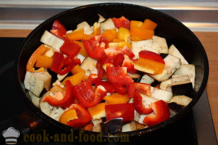 Deginimas karšto daržovių salotos su baklažanų - kaip virti karšto daržovių salotos, poshagovіy receptas su nuotrauka