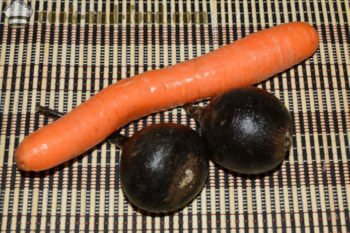 Salotos su juoda ridikėlių, morkų ir majonezo - tiek skanus parengti juodos ridikėlių salotos, žingsnis po žingsnio receptas nuotraukomis