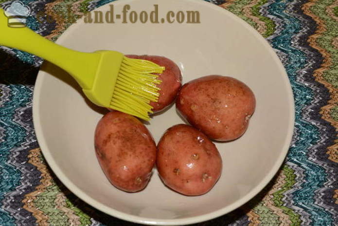 Greita Bulvė mikrobangų - kiek skanus keptos bulvės į odą mikrobangų krosnelė, su po žingsnio receptas nuotraukomis žingsnio