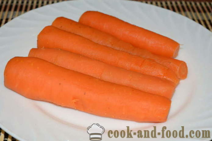 Kaip virėjas morkų salotos ir rusų salotos - kaip virti morkas puode, su po žingsnio receptas nuotraukomis žingsnio