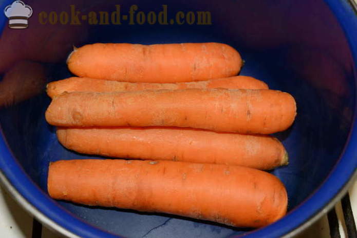 Kaip virėjas morkų salotos ir rusų salotos - kaip virti morkas puode, su po žingsnio receptas nuotraukomis žingsnio