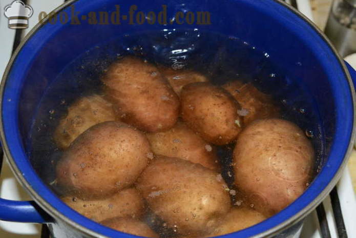 Virtos bulvės jų apvalkalų salotos - kaip virėjas bulvės savo odos puode, su po žingsnio receptas nuotraukomis žingsnio