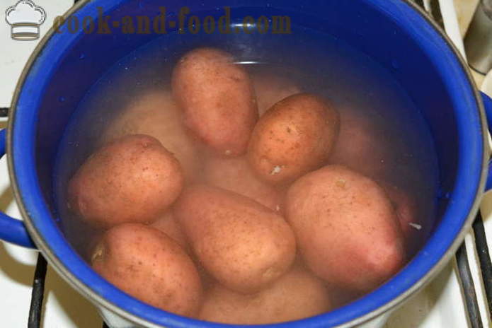 Virtos bulvės jų apvalkalų salotos - kaip virėjas bulvės savo odos puode, su po žingsnio receptas nuotraukomis žingsnio