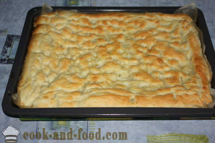 Italų Focaccia duona su imbiero įdaru druskos - kaip virėjas italų focaccia duoną namuose, žingsnis po žingsnio receptas nuotraukomis
