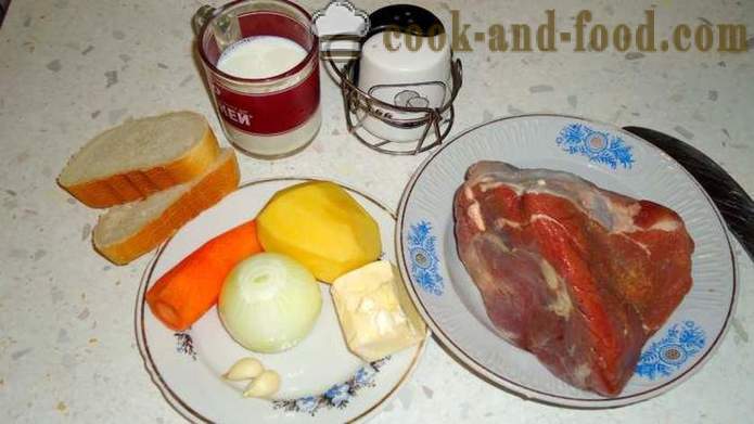 Dietiniai kotletai veršienos su morkomis ir svogūnais - kaip virėjas skanus veršienos kotletai, žingsnis po žingsnio receptas nuotraukomis
