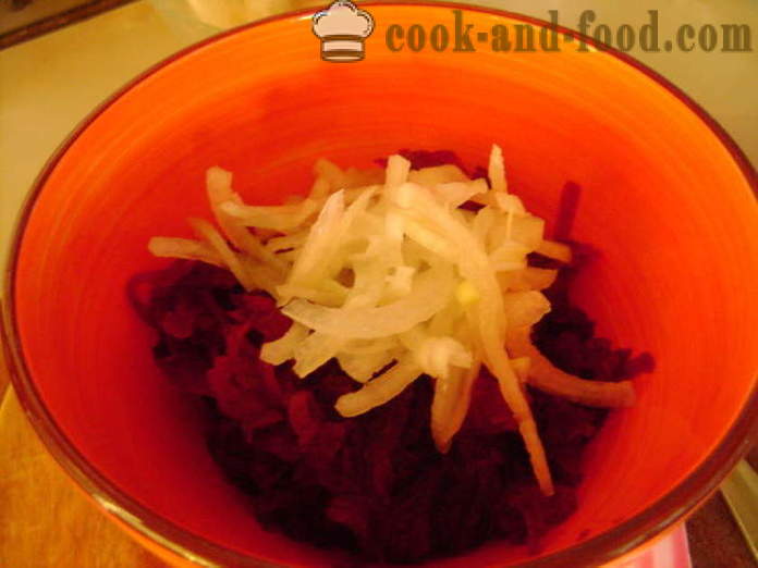 Burokėlių salotos be majonezo, česnakų ir svogūnų - kaip paruošti burokėliai salotos, žingsnį po žingsnio receptas nuotraukomis
